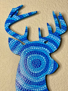 Painted Wooden Stags