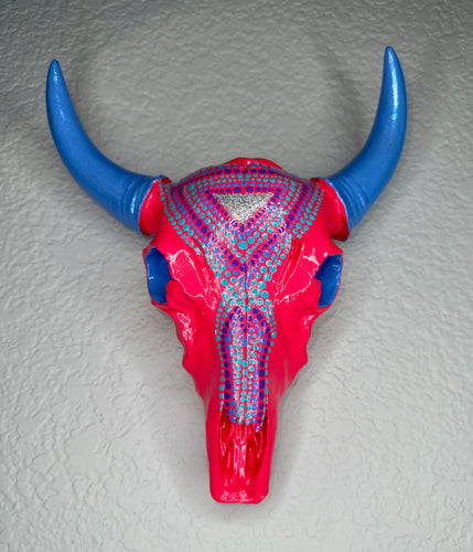 Future Paradise - Painted Resin Skull