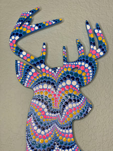 Painted Wooden Stags