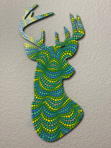 Painted Wooden Stags