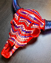Load image into Gallery viewer, Red Mandala - Painted Resin Skull