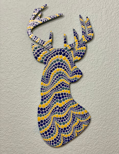 Painted Wooden Stags