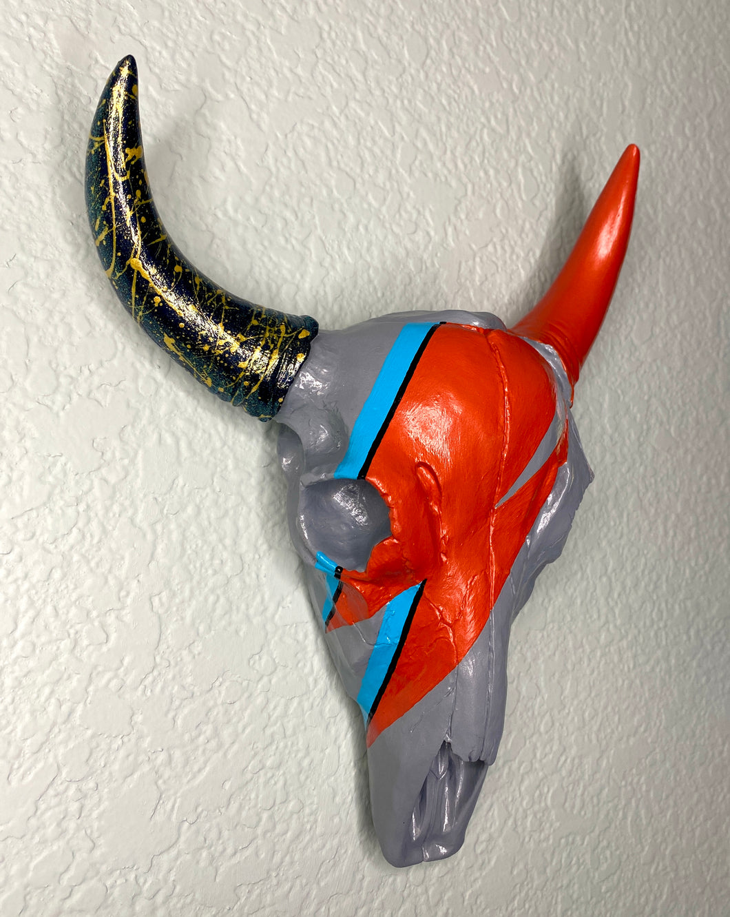 Ziggy Stardust - Painted Resin Skull