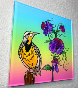 The Meadowlark - Floating Acrylic Glass Print