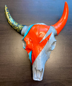 Ziggy Stardust - Painted Resin Skull