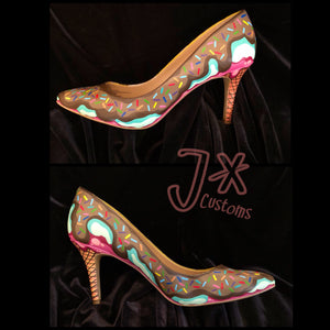 Custom Women's Handpainted Shoes - $175 and Up