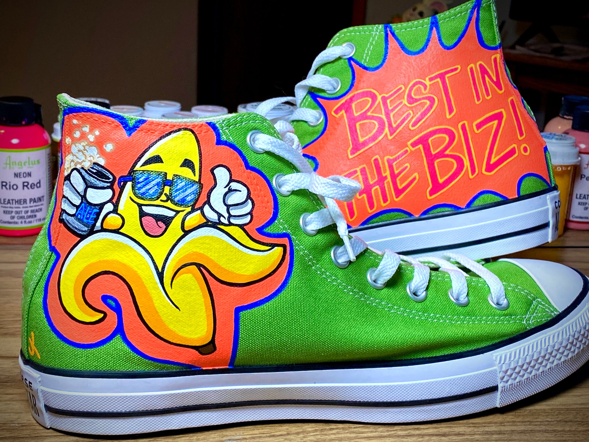 Hand painted sales shoe designs